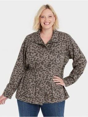 Target Knox Rose Grey Leopard Utility Jacket